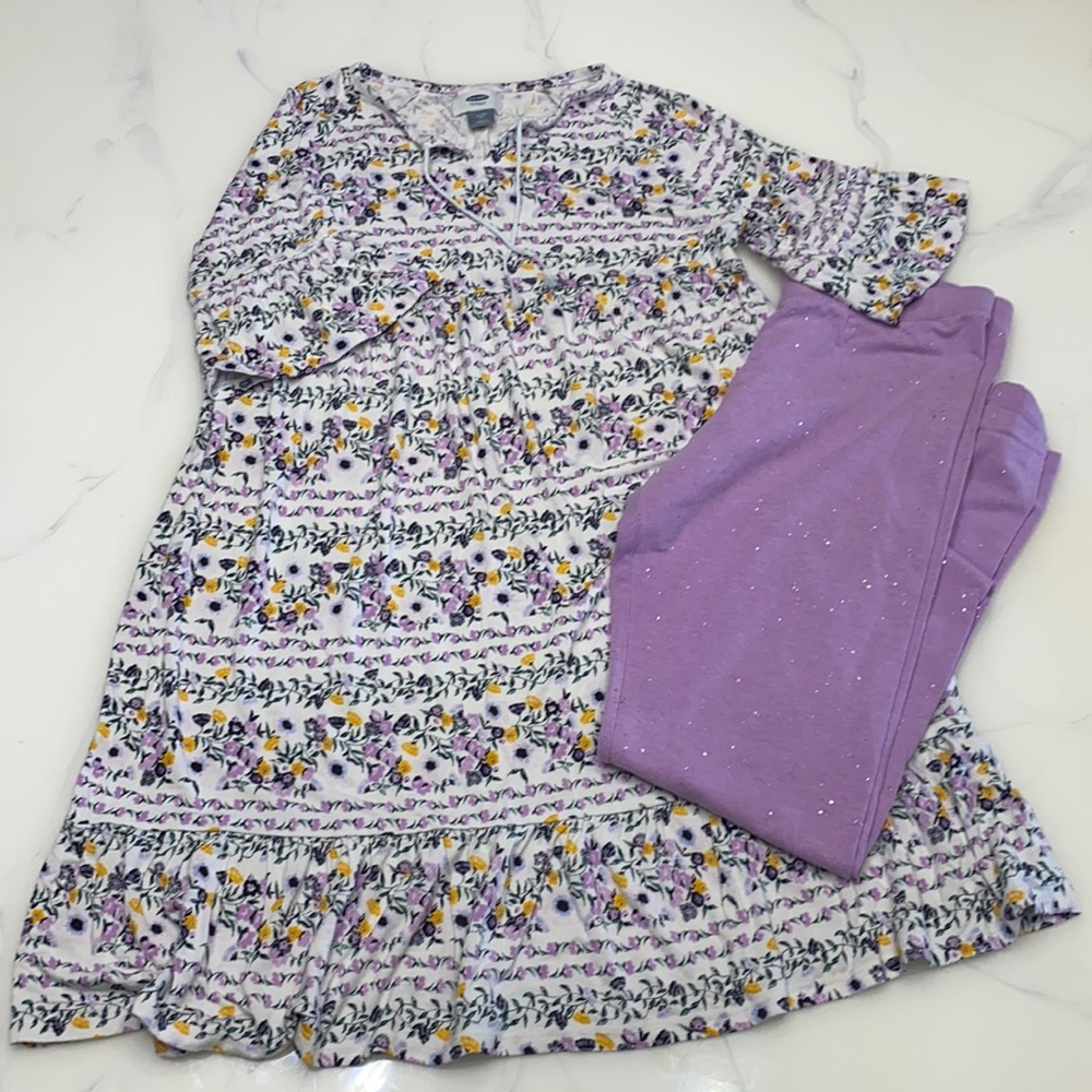 Girls 14 dress and leggings